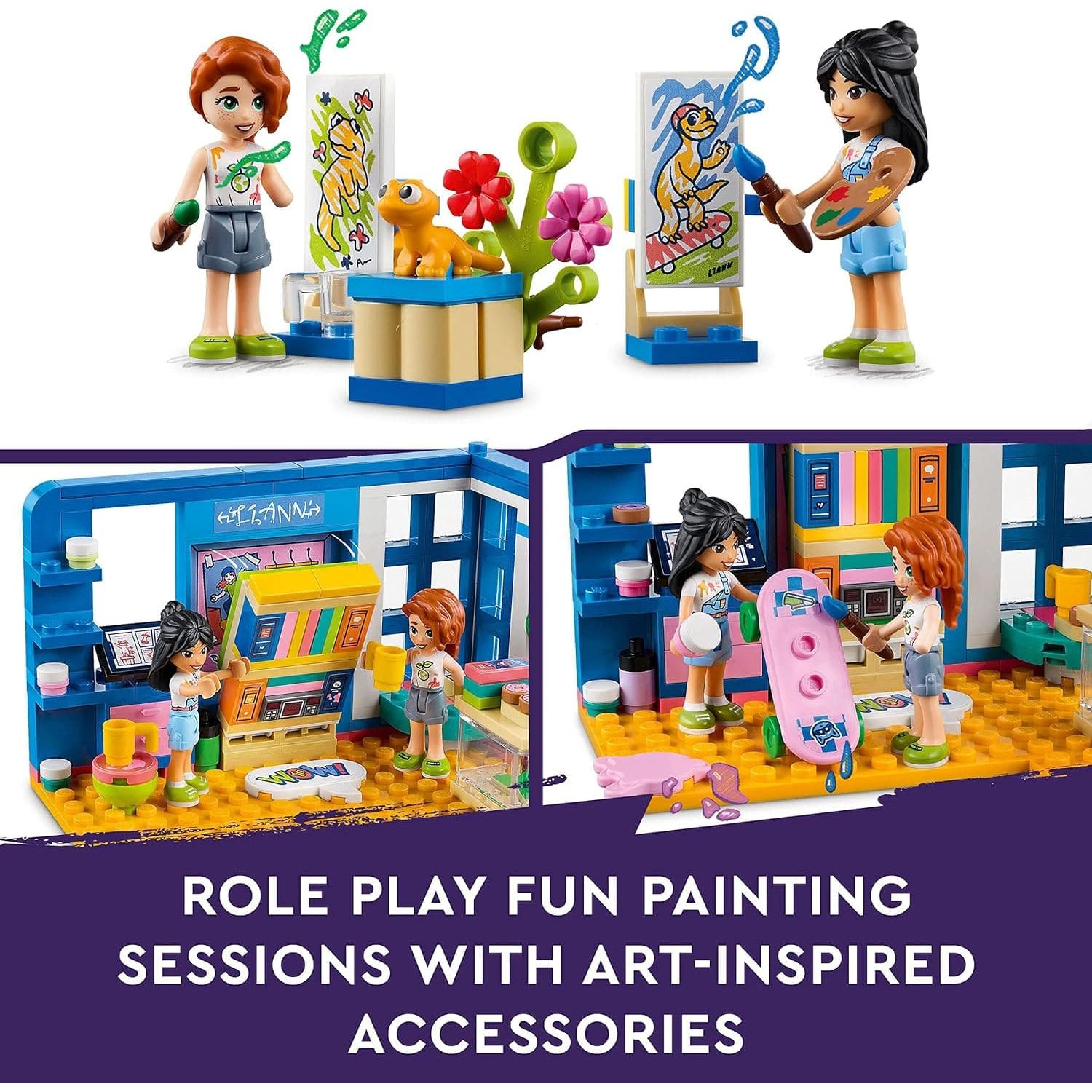 Buy LEGO,LEGO 41739 Friends Liann's Room, Art-Themed Bedroom Playset with Pet Gecko, Liann & Autumn Mini-Dolls, Collectible Toy for Kids, Girls and Boys Aged 6 Plus, Small Gift Idea, 2023 Characters - Gadcet UK | UK | London | Scotland | Wales| Ireland | Near Me | Cheap | Pay In 3 | Toys & Games